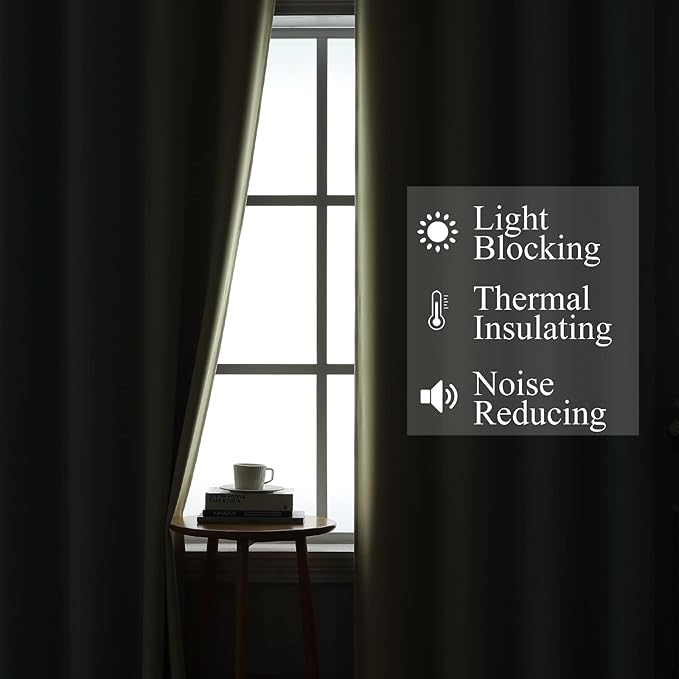Aqua and Beige Ombre Blackout Bedroom Curtains 102 Inches | Thermal Insulated - Image 3