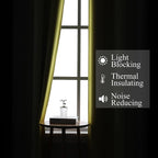 Black and Yellow Ombre Blackout Curtains 96 Inches Long | Room Darkening - Image 3