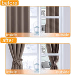RV Blackout Curtains for Bedroom, 52 x 36 Inches Long Tan, 2 Panels | Thermal - Image 5