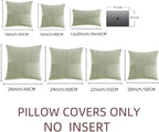 Fancy Homi 2 Packs Sage Green Decorative Throw Pillow Covers 20x20 Inch - Image 7