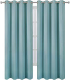 Blackout Curtains 52 x 84 inches Long Stone Blue Curtains Set of 2 Panels - Image 2