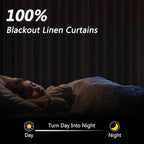 Off White 100% Blackout Curtains 84 Inch Length 2 Panels Set - Image 2