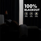 MIULEE 100% Blackout Linen Curtains 42 x 63 Inch Olive Green 2 Panels | Thermal - Image 2