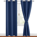 Blackout Curtains for Bedroom, 42 x 84 Inches Long, 2 Panels | Thermal by Hiasan