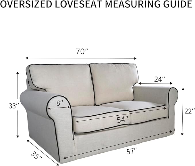 PureFit Stretch Oversized Loveseat Covers Couch Covers - Image 6