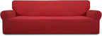Easy-Going Stretch 4 Seater Oversized Sofa Couch Cover Christmas Red | 1-Piece by Easy-Going