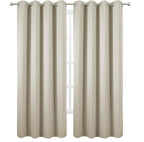 Blackout Curtains 52 x 120 Inch Long Light Beige Curtains Set of 2 Panels Room - Image 2