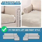 H.VERSAILTEX Velvet Stretch Sectional Couch Covers - Image 6