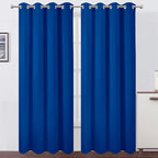 Blackout Curtains 52 x 90 Inch Long Royal Blue Curtains Set of 2 Panels Room by Lemomo