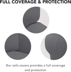 PureFit Stretch Loveseat Covers Fleece Couch Covers - Image 3