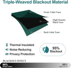ChrisDowa Blackout Curtains for Bedroom and Living Room 54 Inches Long | 2 - Image 4