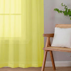 Sheer Curtains 63 Inch Length 2 Panels Set - Image 9