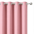 Pink Blackout Curtains 34 x 63 Inch Length/Set of 2 Curtain Panels/Thermal - Image 6