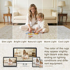 8x10 Area Rugs Living Room: Bedroom Washable Carpet Natural Beige | Large - Image 5