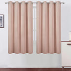 Blush Blackout Curtains 66 x 63 Inch Length/Set of 2 Curtain Panels/Thermal by Lemomo