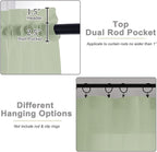 Extra Long Sheer Light Green Curtains - Image 4