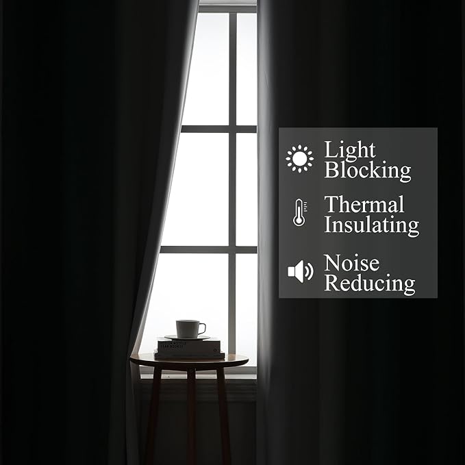 Green and Greyish White Blackout Curtains 52Wx90L 2 Panels | Ombre Curtains - Image 3