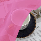 Hot Pink Sheer Curtains 54 Inches Long 2 Panels - Image 6