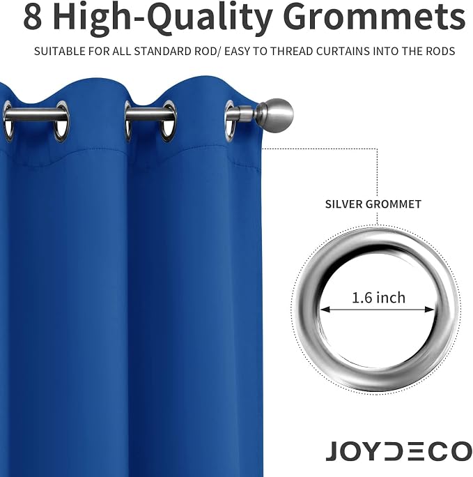 Joydeco Blackout Curtains 90 Inches Long 1 Panel, Thermal Insulated Long - Image 4