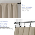 Simplebrand Biscotti Beige Blackout Curtains - Image 4