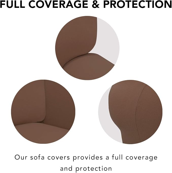 PureFit Stretch Loveseat Covers Fleece Couch Covers - Image 3