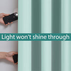Yakamok Aqua 100% Blackout Curtains 63 Inches Long - Image 3
