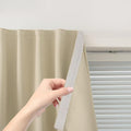 Blackout Curtains with Self Adhesive Tape No Rod No Drill Easy Install Window by Sovtfides