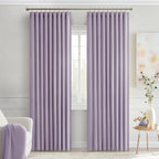 MIULEE Lilac Back Tab Blackout Curtains 52x84 Inch Length 2 Panels Set | Rod - Image 9
