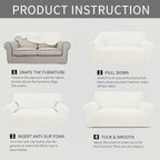 Easy-Going Stretch 4 Seater Oversized Sofa Couch Cover Cream | 1-Piece Extra - Image 6