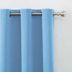 Blackout Curtains 52 x 120 Inch Long Sky Blue Curtains Set of 2 Panels Room - Image 6