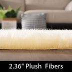 Latepis Yellow Fluffy Circle Rugs - Image 2