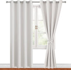 Blackout Curtains for Bedroom, 52 x 84 Inches Long, 2 Panels | Thermal by Hiasan