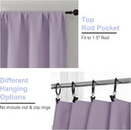 Simplebrand Ava Lilac Short Blackout Curtains - Image 4