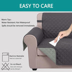 U-NICE HOME Futon Sofa Covers 68''Armless Couch Cover, Dark Grey/Light Grey | - Image 4