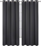 Blackout Curtains 52 x 108 inch/Dark Grey Curtains Set of 2 Panels/Thermal - Image 2