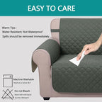 U-NICE HOME Reversible Recliner Chair Covers, Pet Friendly, Elastic Straps - Image 5
