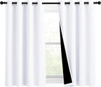 NICETOWN White 100% Blackout Curtains by NICETOWN