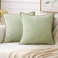 MIULEE Decorative Couch Throw Pillow Covers 20x20 Inch Light Green 2 Pack | by MIULEE