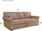 Easy-Going Stretch Oversized Sofa Couch Slipcover Washable Bluestone | 1-Piece - Image 7