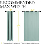 NICETOWN Aqua Blue Blackout Curtains 96" Long - Image 7