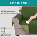 U-NICE HOME Reversible Oversized 28''Chair Covers, Huntergreen/Sage | Armchair - Image 4