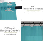 Turquoise Sheer Curtain for Bedroom Living Room 78 Inches Long 2 Panels Set - Image 4
