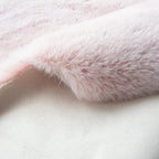 ORINOVA Pink Faux Fluffy Rabbit Fur Rug - Image 4