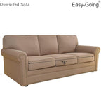 Easy-Going Reversible Couch Cover, 3 Cushion Sofa, Army Green/Beige | X-Large - Image 7