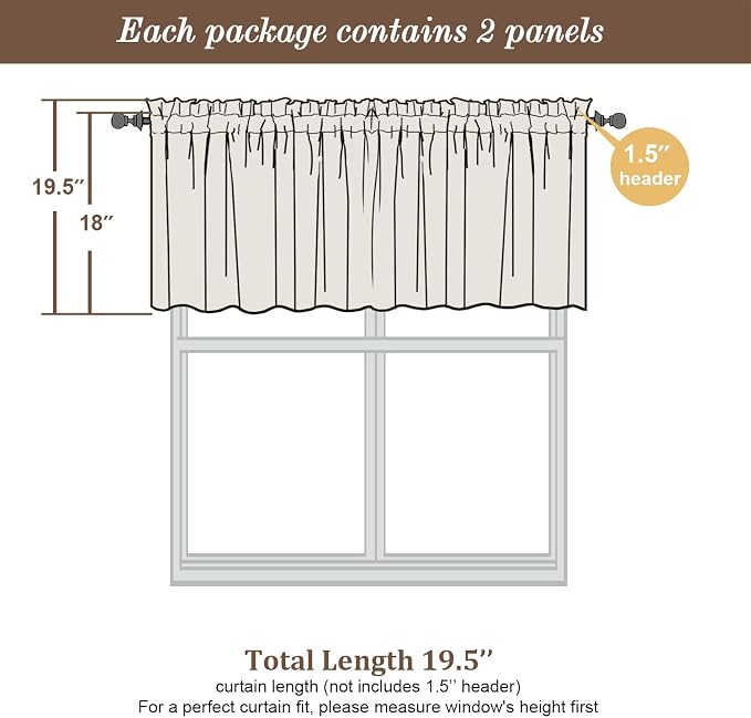 Chyhomenyc Sheer Charcoal Grey Valances - Image 3