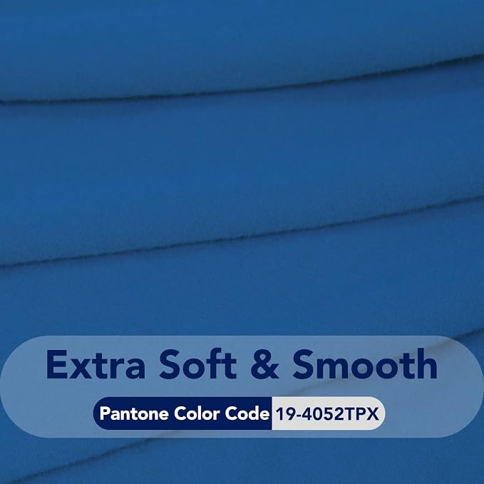 PureFit Stretch Couch Covers for Sofa 4 Seater Slipcovers Classic Blue | - Image 5