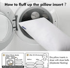 MIULEE 24x24 Euro Pillow Inserts Set of 2, Throw Pillows - Image 7