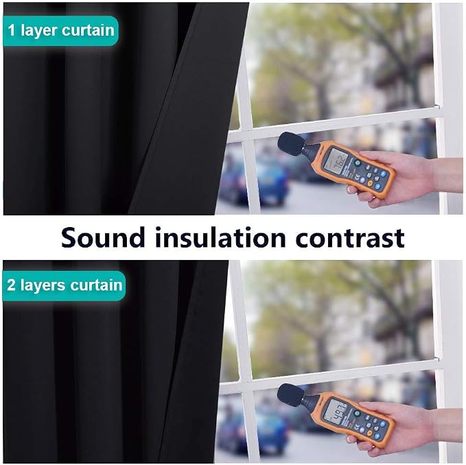 NICETOWN High-End Thermal Curtains, Full Blackout Curtains 84 inches Long - Image 3