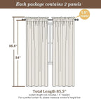 Chyhomenyc Yellow Sheer Curtains 84 Inches Long - Image 2