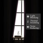 Black and Purple Ombre Blackout Curtains 108 Inch Length | Room Darkening - Image 3